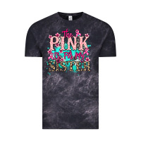 Cloud Black The pink is for my sister Cancer Awareness Vintage Tee - HowdyJamesFarm