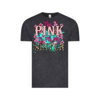 Vintage Black The pink is for my sister Cancer Awareness Vintage Tee - HowdyJamesFarm