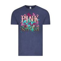 Vintage Denim The pink is for my sister Cancer Awareness Vintage Tee - HowdyJamesFarm