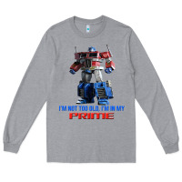 Heather Grey optimus prime 2 Long Sleeve Tee - lanVoArt