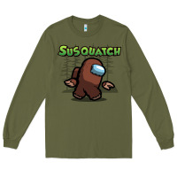 Army Green susquatch gift nature Long Sleeve Tee - lanVoArt