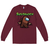 Burgundy susquatch gift nature Long Sleeve Tee - lanVoArt