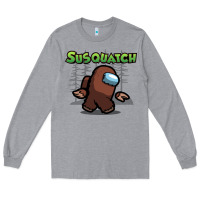 Heather Grey susquatch gift nature Long Sleeve Tee - lanVoArt