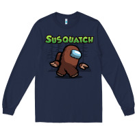 Navy susquatch gift nature Long Sleeve Tee - lanVoArt