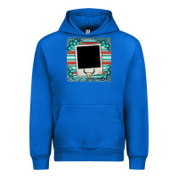 Cobalt gemstone turquoise serape custom photo frame coaster Urban Hoodie - BarkalooDesign