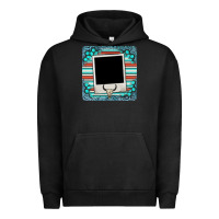 Pigment Black gemstone turquoise serape custom photo frame coaster Urban Hoodie - BarkalooDesign