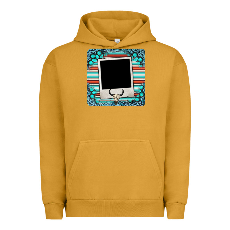 Gemstone Turquoise Serape Custom Photo Frame Coaster Urban Hoodie by BarkalooDesign | Teevron