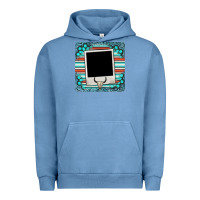 Pigment Pebble Blue gemstone turquoise serape custom photo frame coaster Urban Hoodie - BarkalooDesign