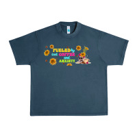 Midnight Navy fueled by ıced coffee and anxiety Urban Heavy Tee - TumblerDesignByShophia