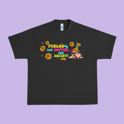 Fueled By ıced Coffee And Anxiety Urban Heavy Tee Designed By Tumblerdesignbyshophia
