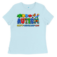 Baby Blue autism accept understand love Ladies Tee - Artiststas