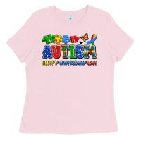 Bubblegum Pink autism accept understand love Ladies Tee - Artiststas
