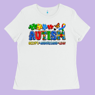 Autism Accept Understand Love Ladies Tee Designed By Artiststas