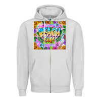 Dove Grey Beach Life Zipper Hoodie - CowhideDigitalArt