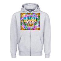 Heather Grey Beach Life Zipper Hoodie - CowhideDigitalArt