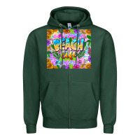 Sports Green Beach Life Zipper Hoodie - CowhideDigitalArt
