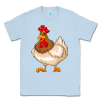 Dusty Blue cute chicken Classic Tee - texasbilliewilder