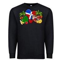 Black dominican republic hearts Premium Sweatshirt - Artiststas