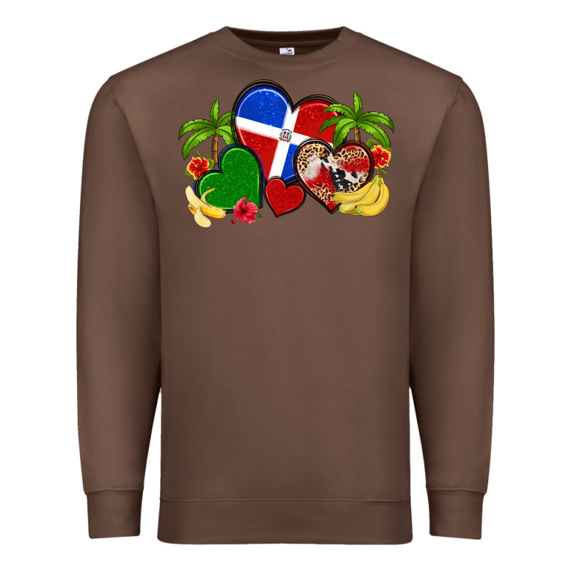 Dominican Republic Hearts Premium Sweatshirt by Artiststas | Teevron