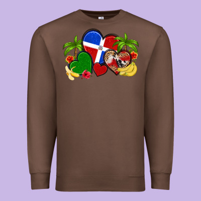 Dominican Republic Hearts Premium Sweatshirt Designed By Artiststas