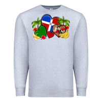 Heather Grey dominican republic hearts Premium Sweatshirt - Artiststas