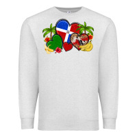 Oatmeal Heather dominican republic hearts Premium Sweatshirt - Artiststas