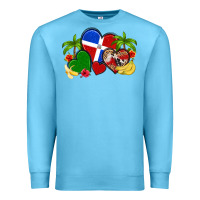 Ocean Blue dominican republic hearts Premium Sweatshirt - Artiststas