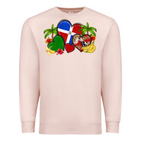 Pale Pink dominican republic hearts Premium Sweatshirt - Artiststas