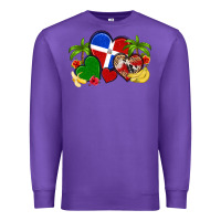 Purple dominican republic hearts Premium Sweatshirt - Artiststas