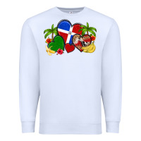 White dominican republic hearts Premium Sweatshirt - Artiststas