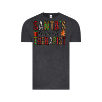 Vintage Black santa's favorite therapist Vintage Tee - Jasminsmagicworld