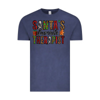 Vintage Denim santa's favorite therapist Vintage Tee - Jasminsmagicworld