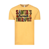 Vintage Mustard santa's favorite therapist Vintage Tee - Jasminsmagicworld