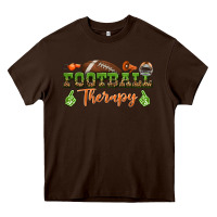 Chocolate Brown football therapy Heavy Core Tee - BundleAndBundleShop