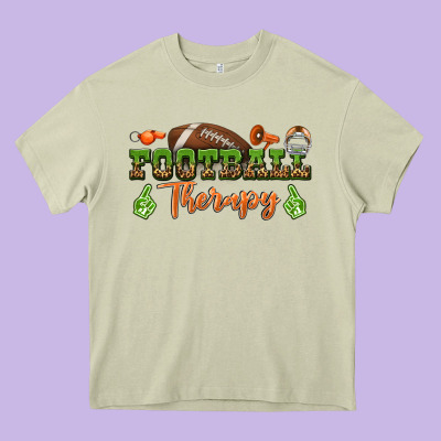 Football Therapy Heavy Core Tee Designed By Bundleandbundleshop