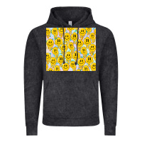 Vintage Black retro smiley faces Vintage Hoodie - TumblerDesignByShophia