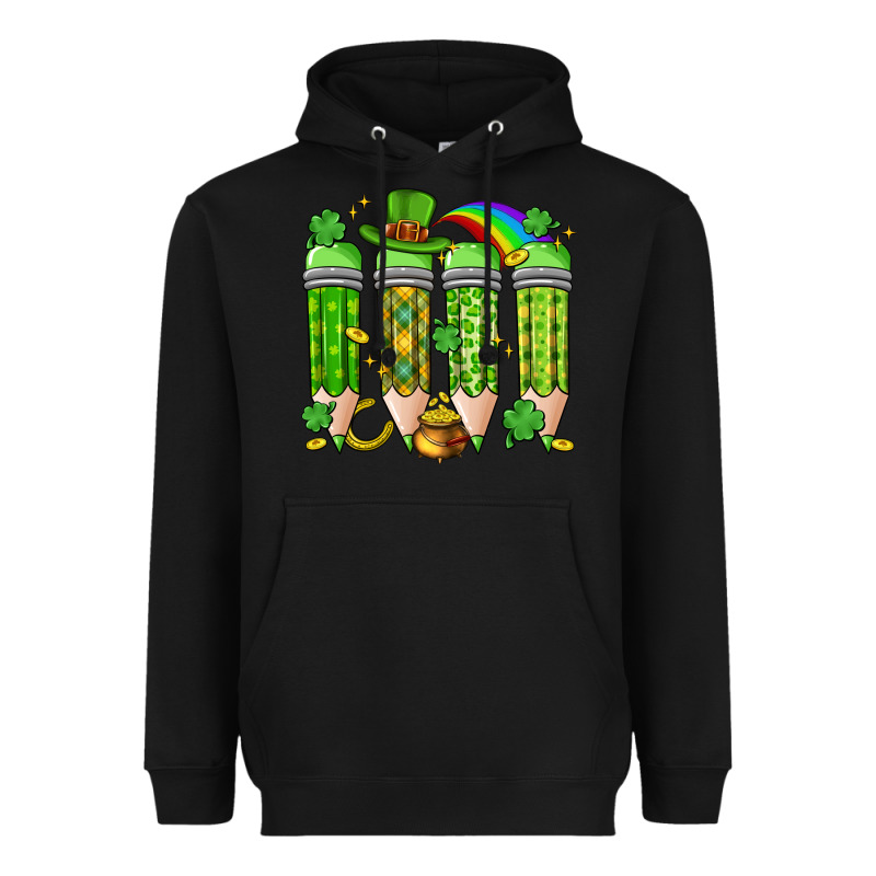 St. Patrick's Day Teacher Pencils Heavyweight Hoodie by Artiststas | Teevron