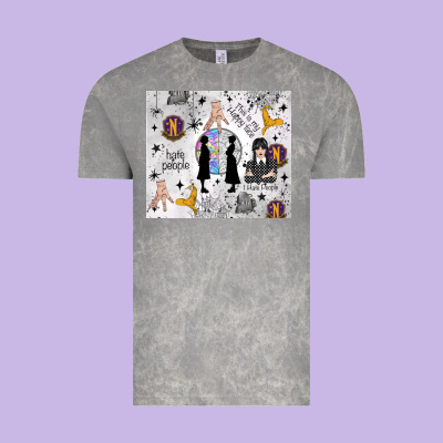 Gothic Girl And Colorful Girl Vintage Tee Designed By Tumblerdesignbyshophia