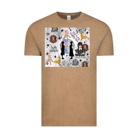 Vintage Coffee gothic girl and colorful girl Vintage Tee - TumblerDesignByShophia