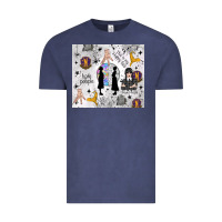 Vintage Denim gothic girl and colorful girl Vintage Tee - TumblerDesignByShophia