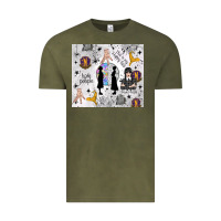 Vintage Olive gothic girl and colorful girl Vintage Tee - TumblerDesignByShophia