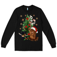 Black heifer cow gnomies christmas tree Long Sleeve Tee - CowGirlArtShop