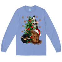 Colony Blue heifer cow gnomies christmas tree Long Sleeve Tee - CowGirlArtShop