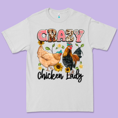 Crazy Chicken Lady Premium Tee Designed By Artiststas