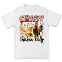 White crazy chicken lady Premium Tee - Artiststas