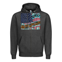 Charcoal Heather American Flag Mouse Pad Zipper Hoodie - CowhideDigitalArt