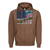 Chestnut American Flag Mouse Pad Zipper Hoodie - CowhideDigitalArt