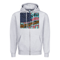 American Flag Mouse Pad Zipper Hoodie | Teevron