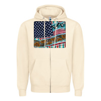 Sandshell American Flag Mouse Pad Zipper Hoodie - CowhideDigitalArt