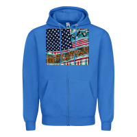 True Royal American Flag Mouse Pad Zipper Hoodie - CowhideDigitalArt